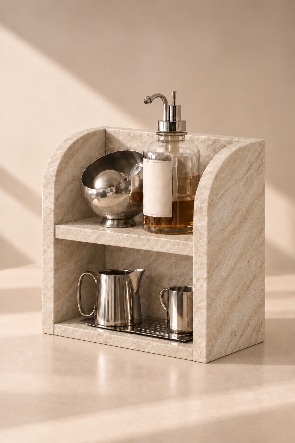 Talven Beige Travertine Organizer