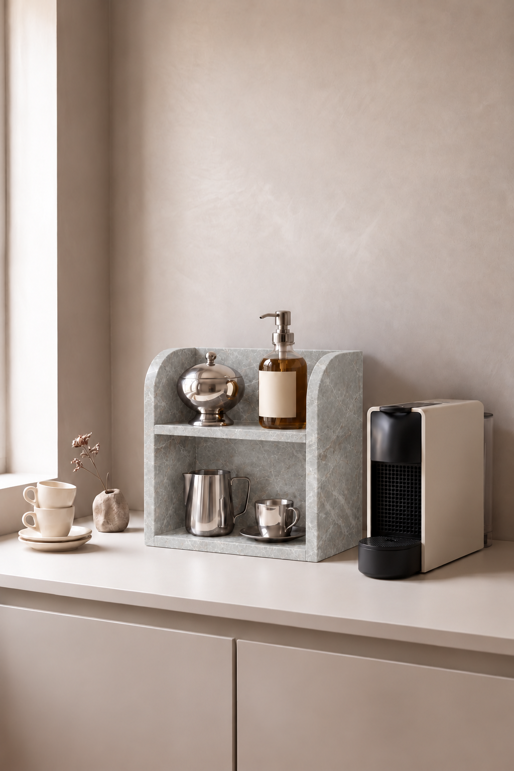 Talven Fior De Pasco Grey Marble Organizer