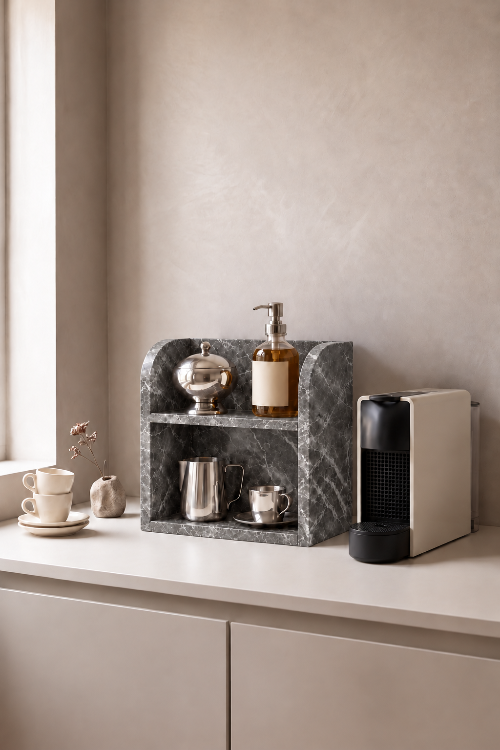 Talven Nivada Brown Marble Organizer
