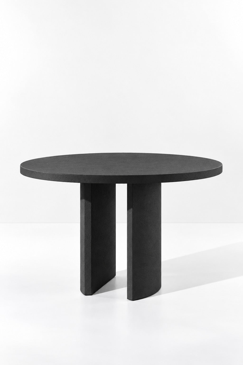 Tazira Black Microconcrete Round Dining Table