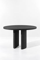 Tazira Black Microconcrete Round Dining Table