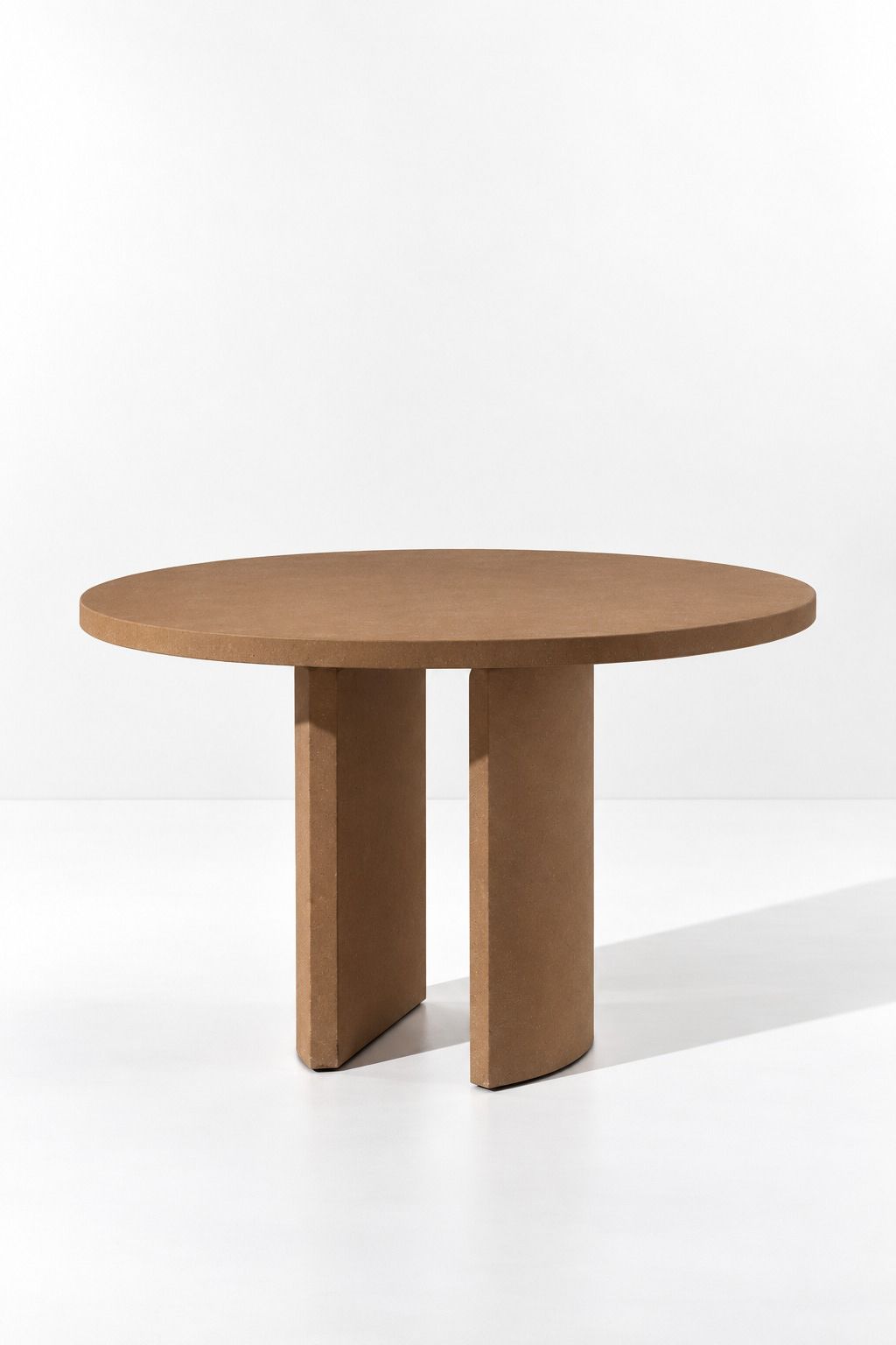 Tazira Brown Microconcrete Round Dining Table
