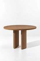 Tazira Brown Microconcrete Round Dining Table