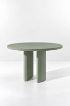 Tazira Sage Green Microconcrete Round Dining Table