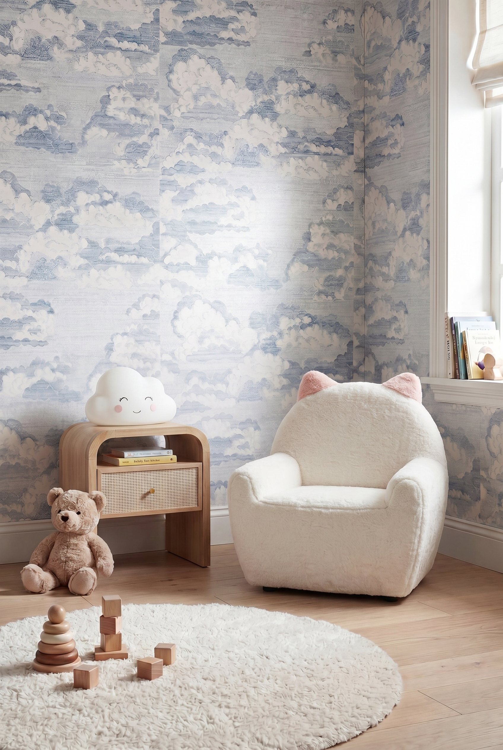 Tina Kids' Off-White Sofa Chair