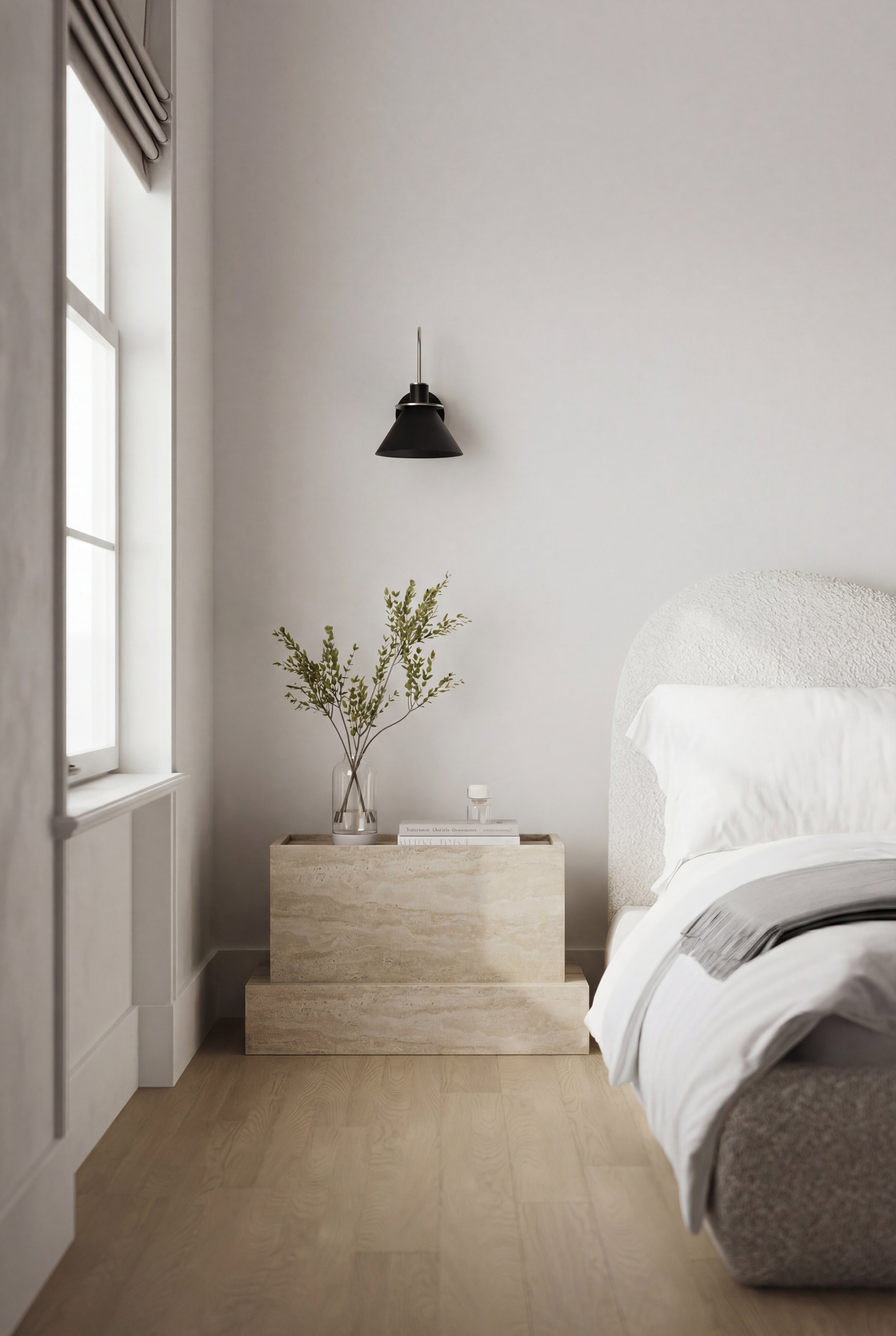 Venturi Travertine Side Table