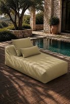 Vezan Beige Outdoor Lounger
