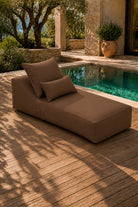 Vezan Brown Outdoor Chaise
