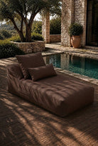 Vezan Brown Outdoor Lounger