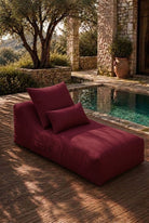 Vezan Burgundy Outdoor Lounger