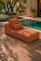 Vezan Orange Terracotta Outdoor Chaise