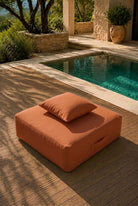 Vezan Orange Terracotta Outdoor Ottoman