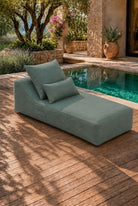 Vezan Sage Green Outdoor Chaise