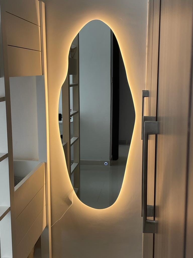Irregular Shape Mirror with LED (120x50 CM) Mirrors Homekode 