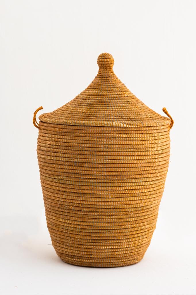 Handmade Dark Yellow Classic Basket (3 Sizes) BASKET Homekode 