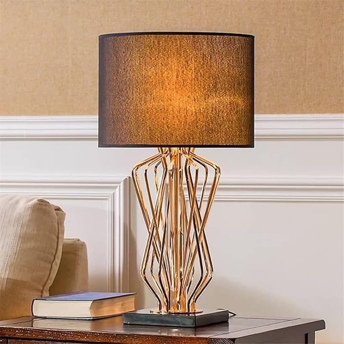 Gold and Black Table Lamp