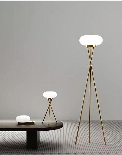 White Cloud and Gold Floor Lamp Home FAB02 