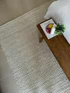 Ivory Weave - Natural off White Woven Rug (5 Sizes) WOVEN RUG 