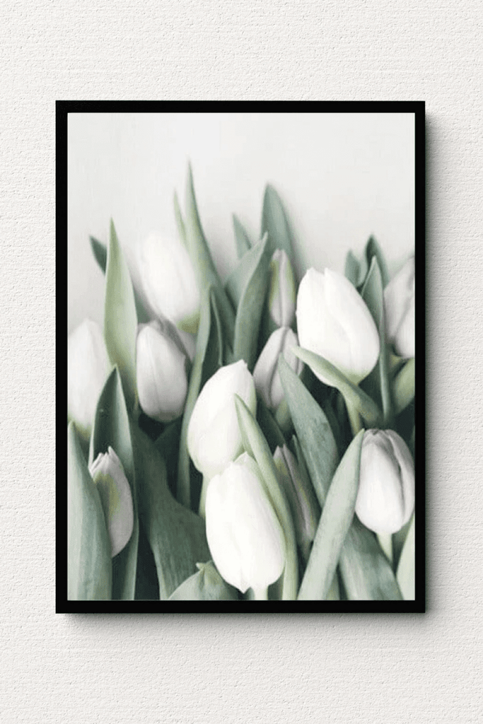 White Tulips Wall Art FAI12 