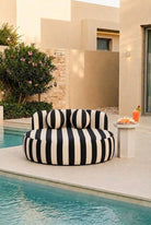 Yosline Black Striped Outdoor Day Bed