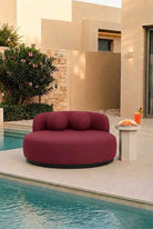 Yosline Burgundy Outdoor Day Bed
