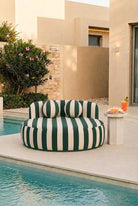 Yosline Green Striped Outdoor Day Bed