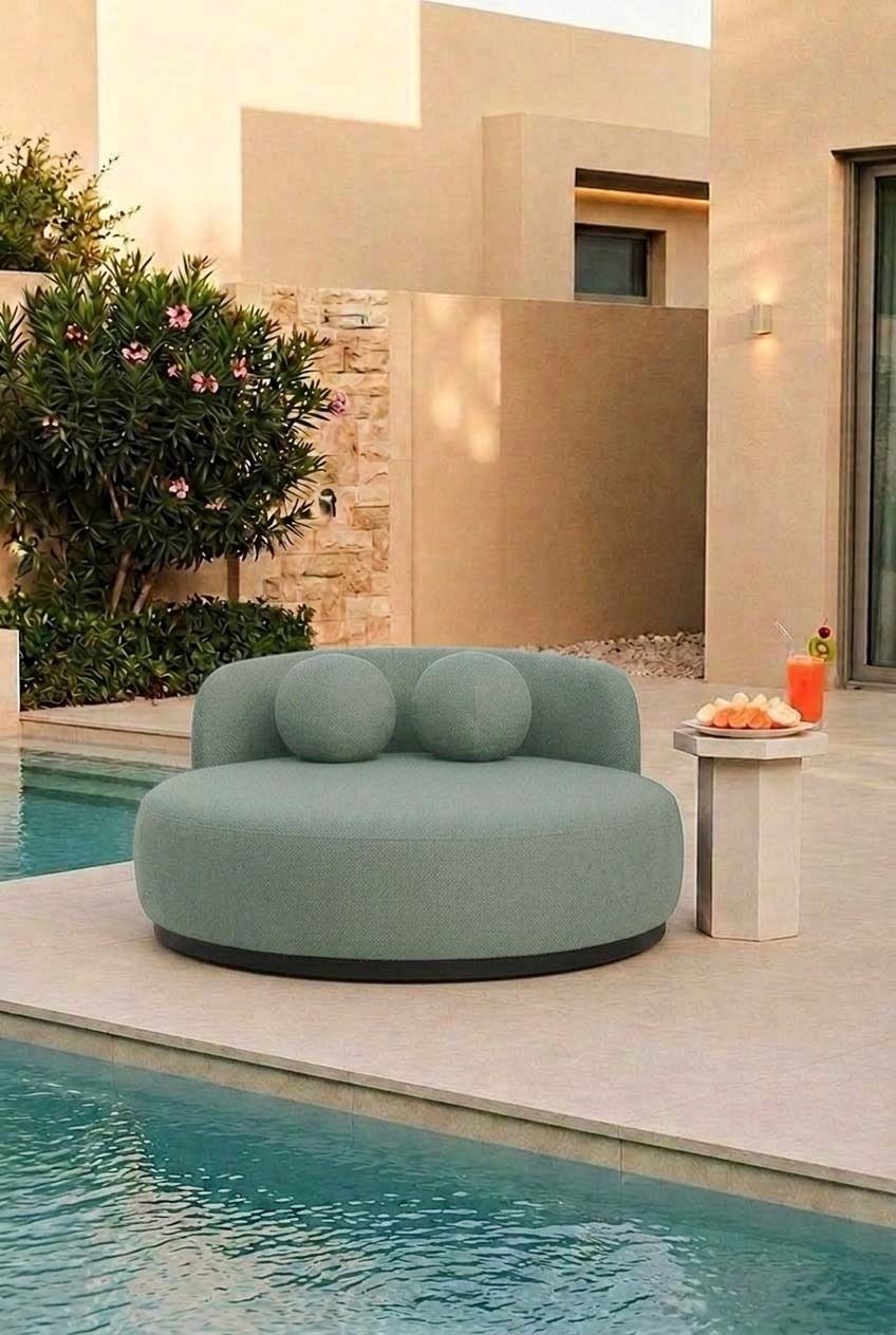 Yosline Sage Green Outdoor Day Bed