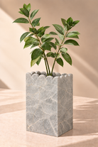 Zevoria Fior De Pasco Grey Marble Sculptural Vase