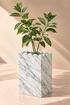 Zevoria Greek Calacatta Marble Sculptural Vase