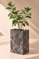 Zevoria Nivada Brown Marble Sculptural Vase