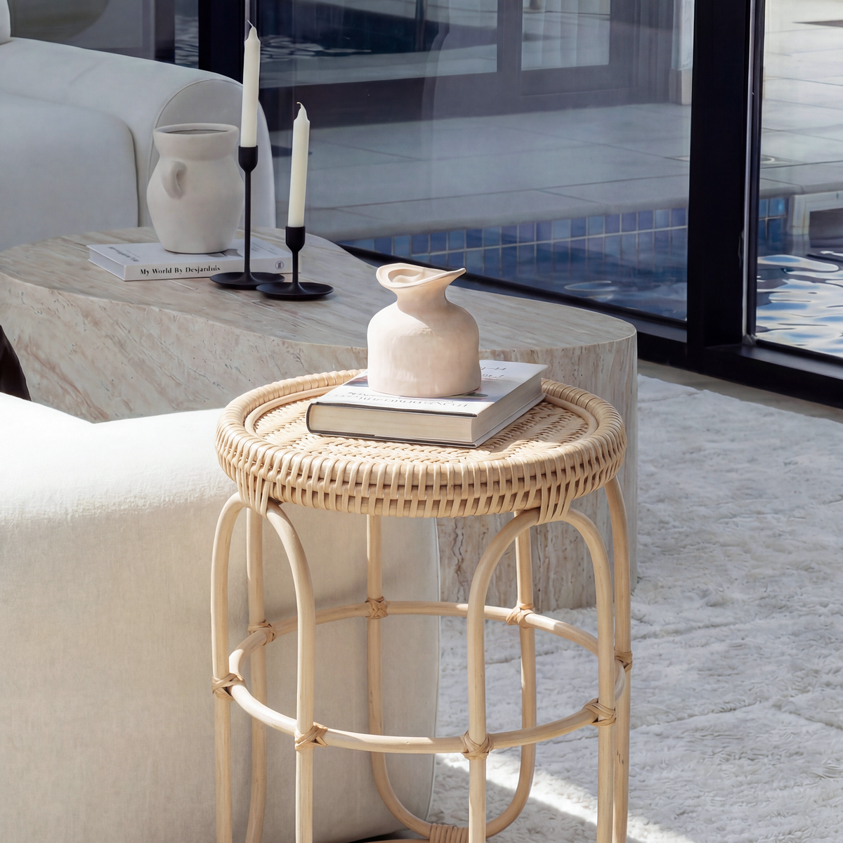 Elevate Your Space with a Natural Rattan Side Table – Homekode