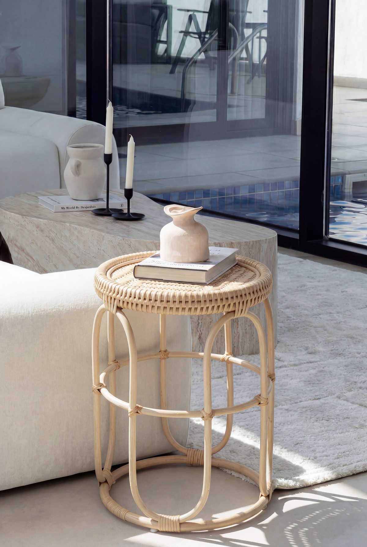 Side Table Rattan Furnic Elevate Your Space with a Natural Rattan Side Table – Homekode