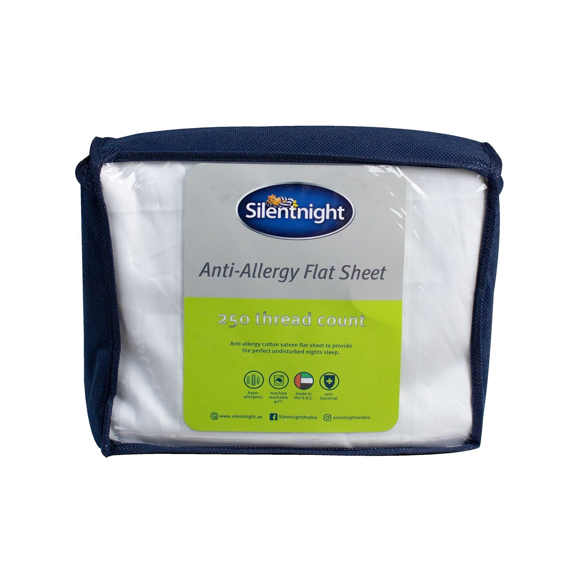 SILENTNIGHT ANTI-ALLERGY FLAT SHEET 