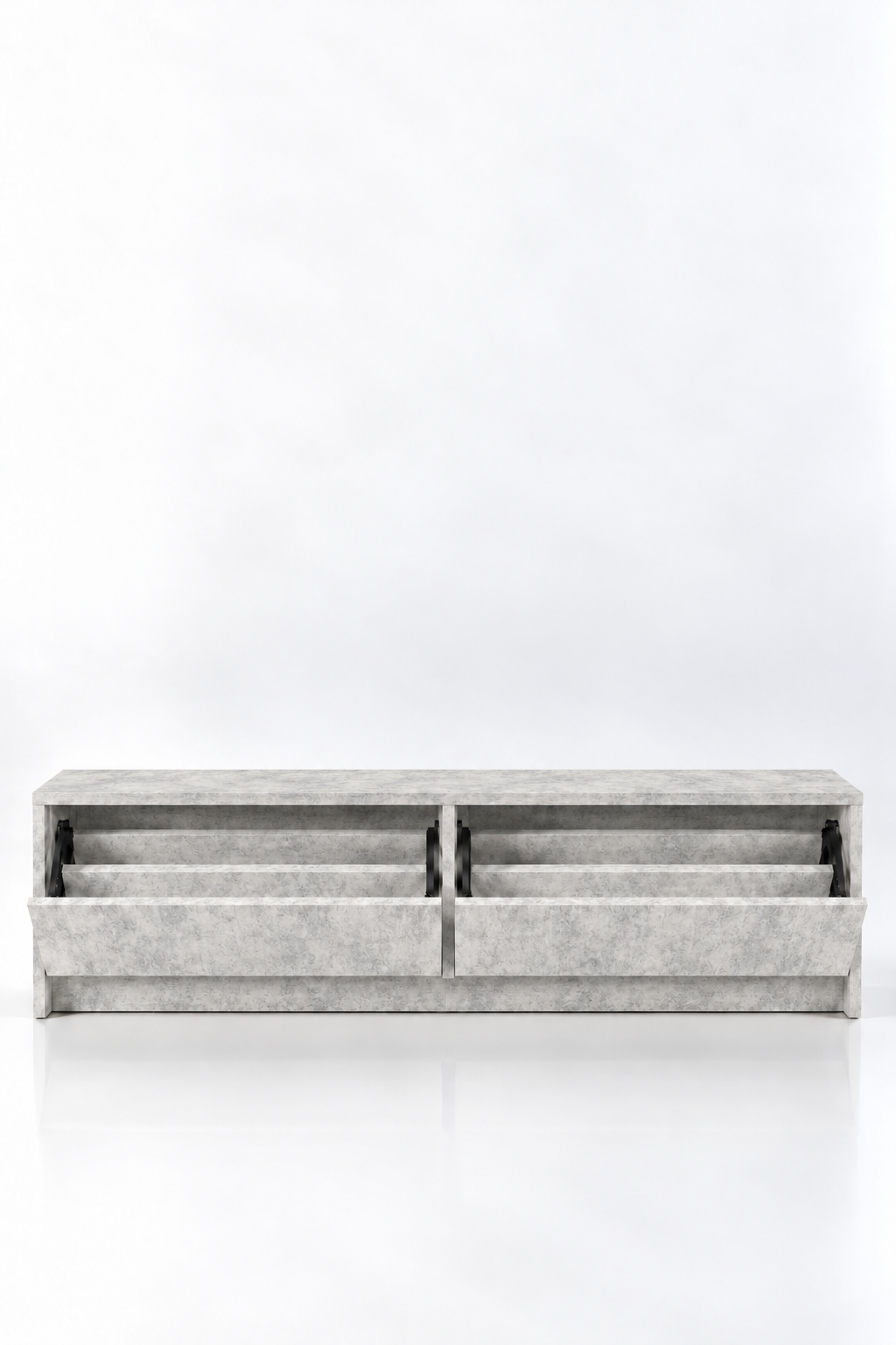Arqen Mist Grey Wooden Shoe Cabinet view 3