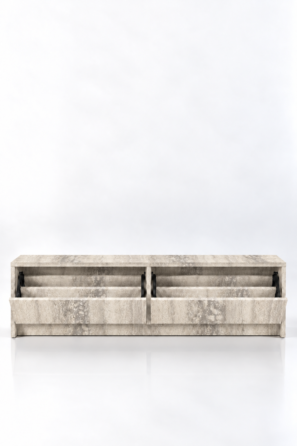Arqen Warm Greige Wooden Shoe Cabinet view 3