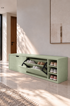 Avelio Green Wooden Shoe Cabinet view 4