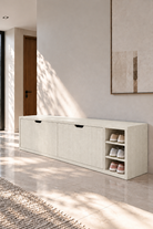 Avelio Ivory Wooden Shoe Cabinet view 3