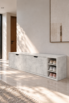 Avelio Mist Grey Wooden Shoe Cabinet view 3
