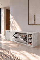 Avelio Mist Grey Wooden Shoe Cabinet view 4