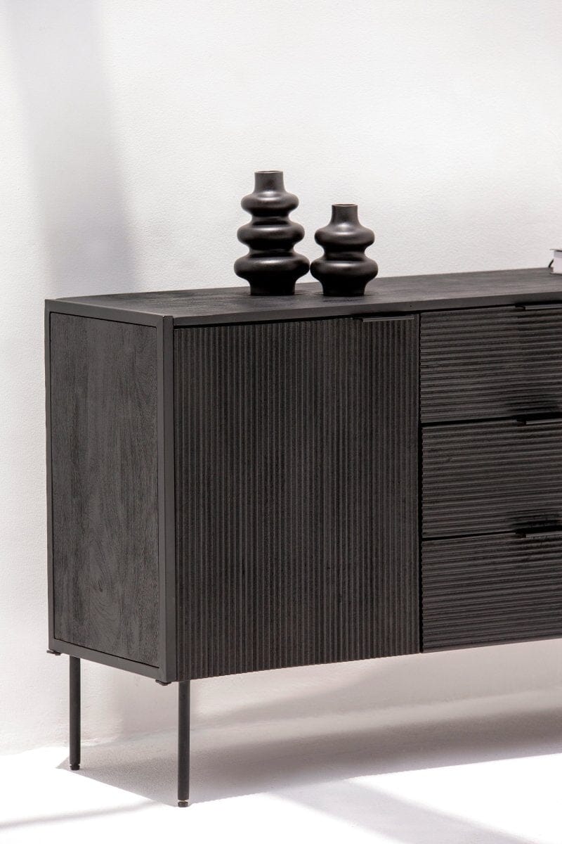 Black 3 Drawers & 2 Doors Sideboard ART 