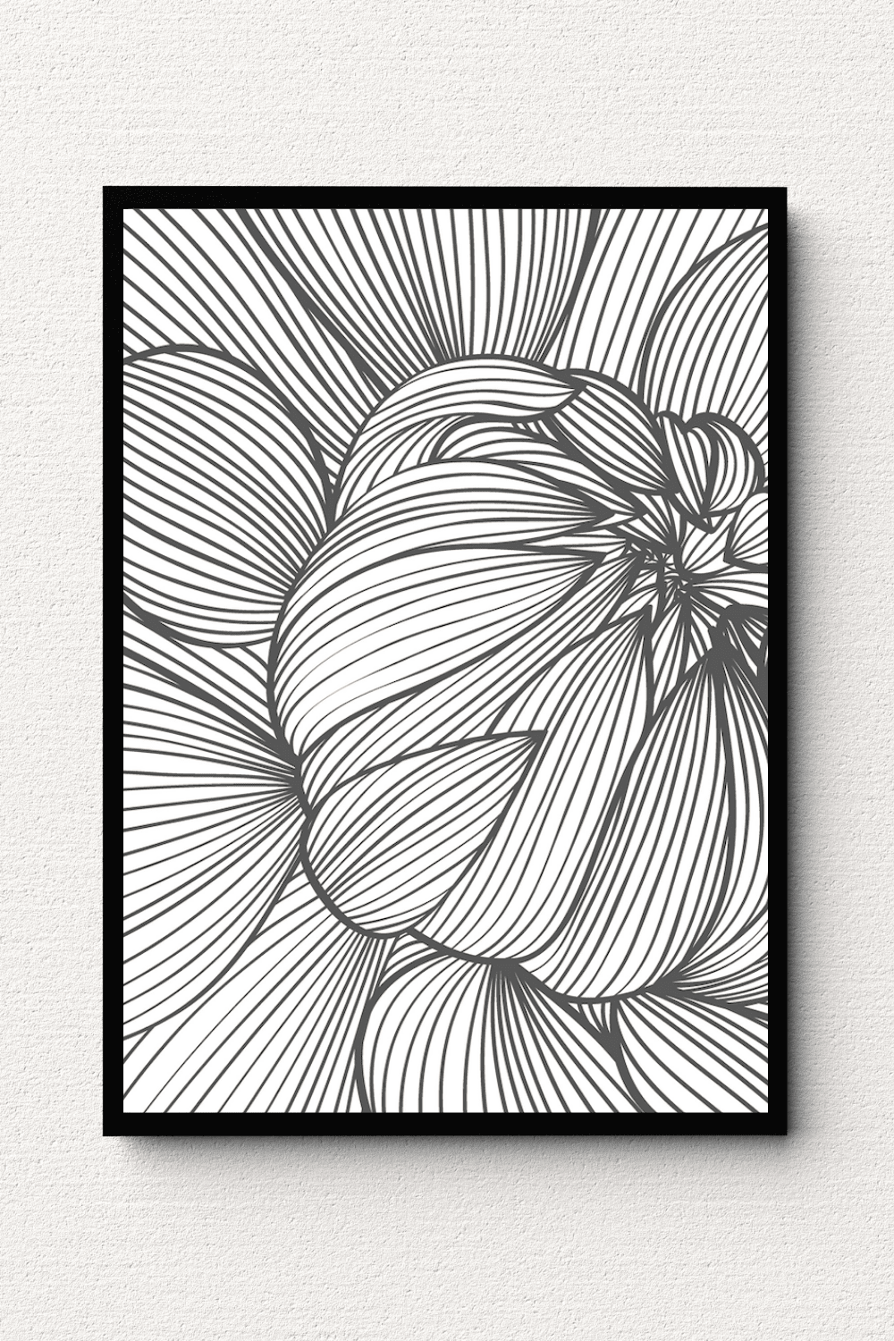 Monochrome Blossom Wall Art II