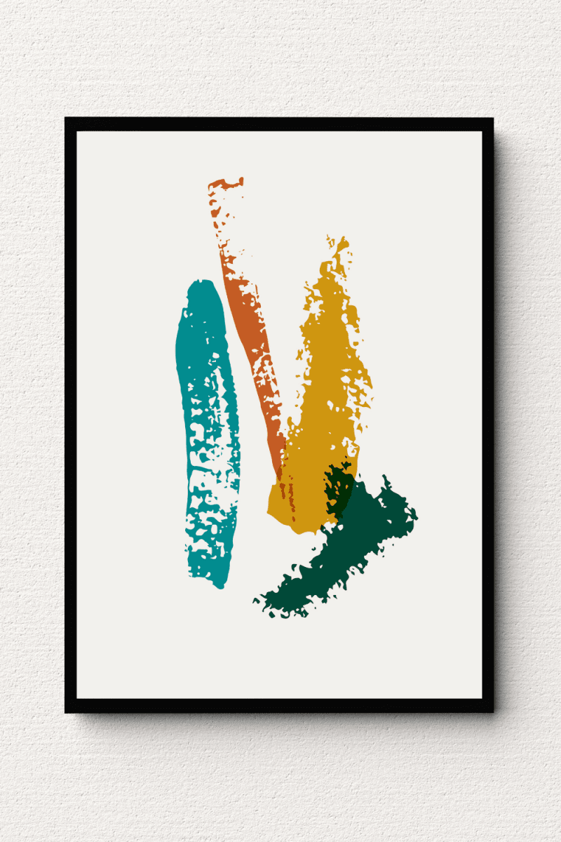 Abstract Brushstroke Medley Wall Art I
