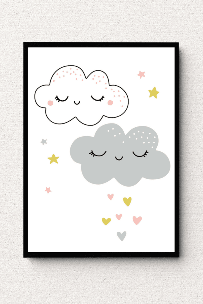 Whimsical Cloud Duet Wall Art FAI12 