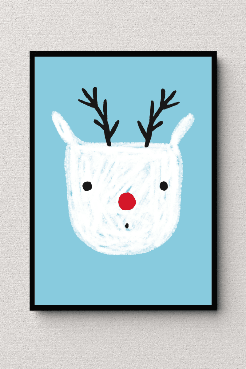 Whimsical Reindeer Wall Art
