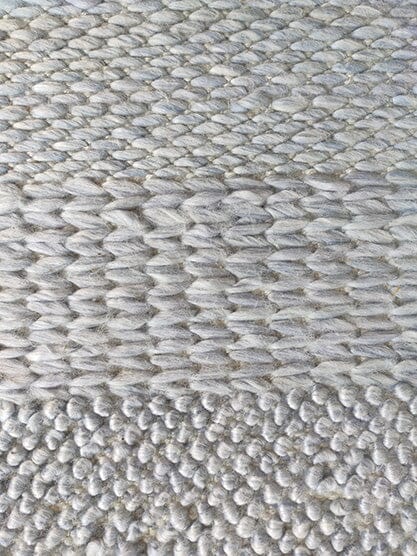 Linear Serenity - Natural Cream & Grey Woven Rug (200x80 CM)