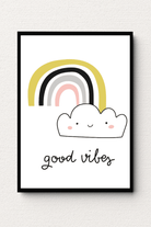 Good Vibes Rainbow Cloud Wall  