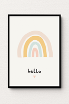 Pastel Rainbow Greeting Wall Art FAI12 