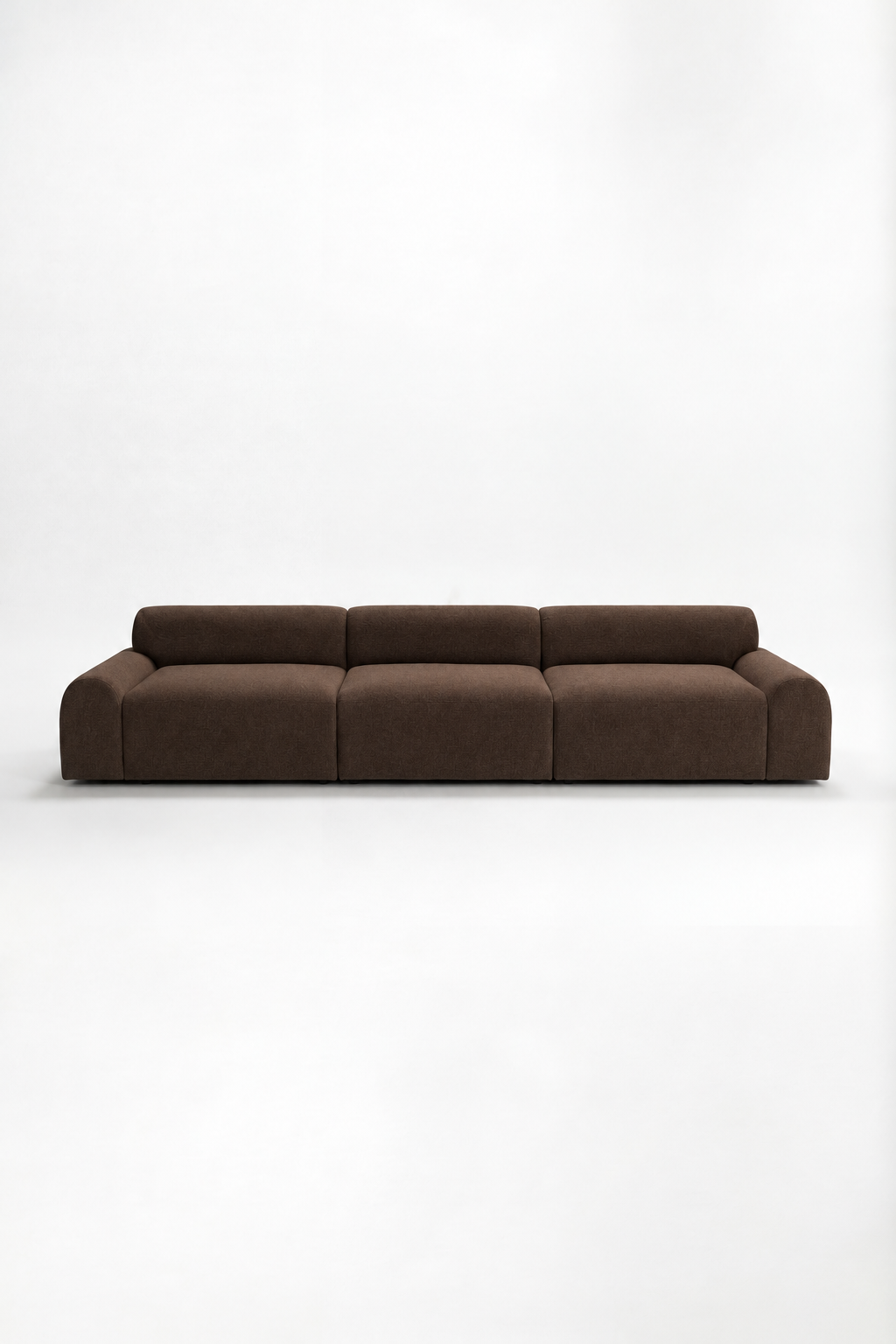 Kallia Cocoa Brown 3 Seater Sofa in ST-4012-12 fabric