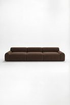 Kallia Cocoa Brown 3 Seater Sofa in ST-4012-12 fabric