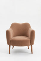 Kent Camel Brown Armchair with Irregular Top